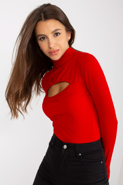 Sarkana pamata kokvilnas blūze ar... Sarkana pamata kokvilnas blūze ar...