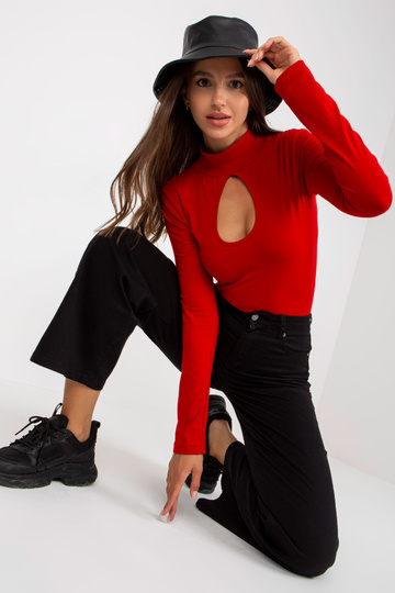 Sarkana pamata blūze ar... 2