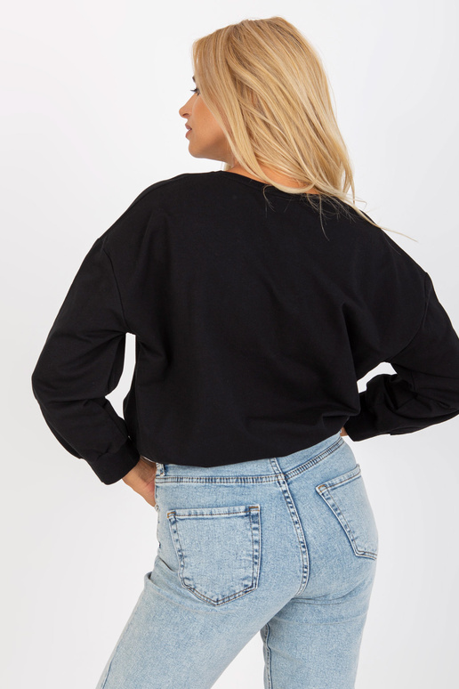 RUE PARIS melna īsa kokvilnas kapuce