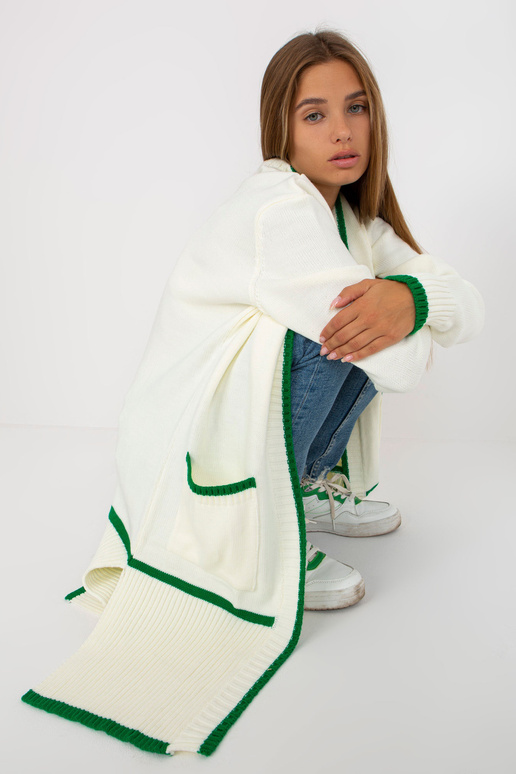 Ekrūzaļš brīvs jaciņš ar kabatām RUE...