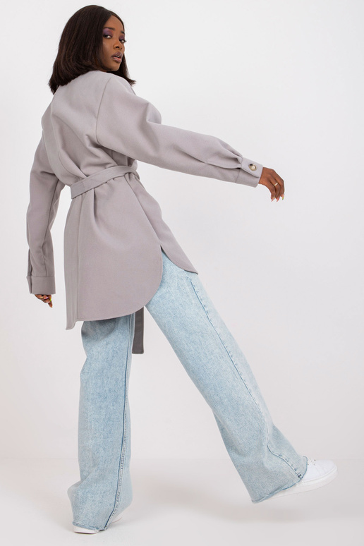 Pelēks garš top krekls ar jostu Olesia