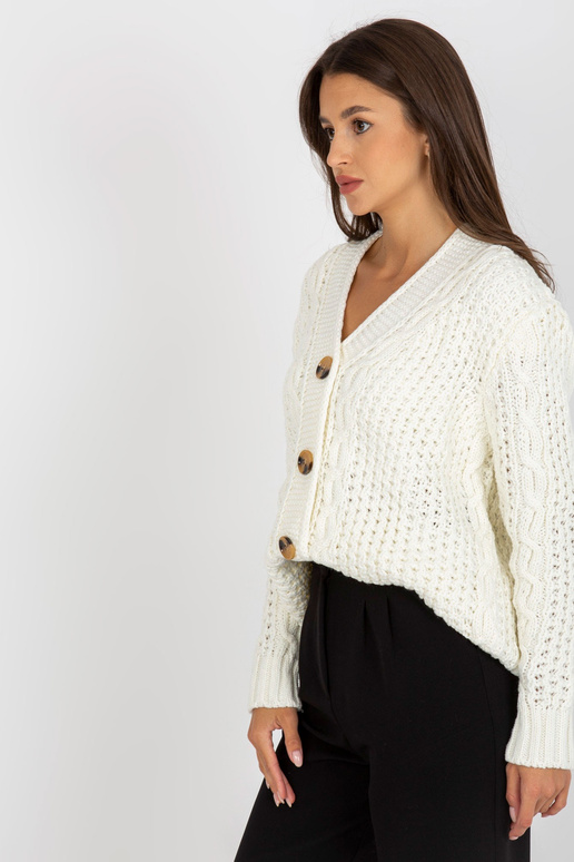 Ecru trikotāžas jaka ar bizēm RUE PARIS
