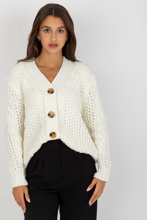 Ecru trikotāžas jaka ar bizēm RUE PARIS