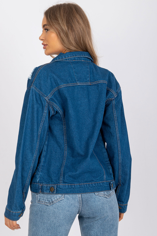 Zila džinsa jaka ar caurumiem RUE PARIS