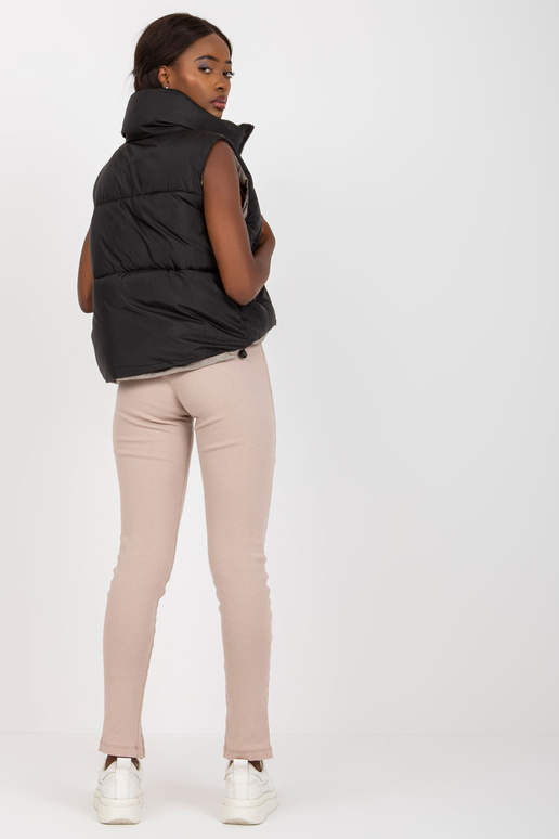 Melna abpusēja dūnu veste ar kabatām