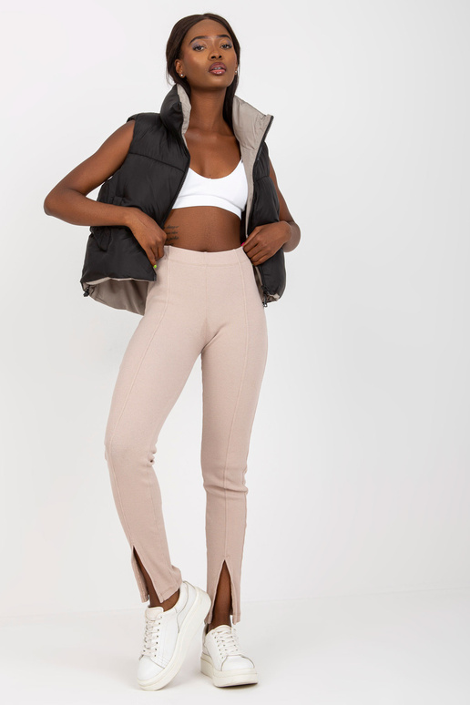 Melna abpusēja dūnu veste ar kabatām