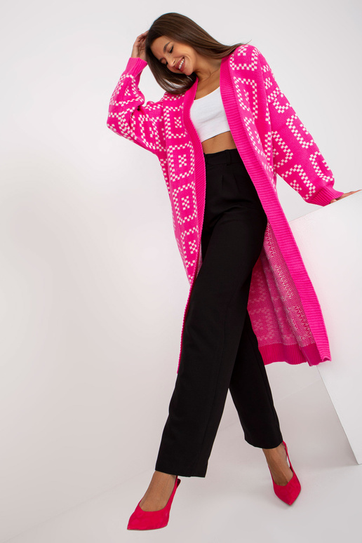 Fluo rozā brīvs jaciņš RUE PARIS rakstos