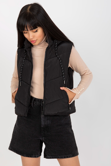 Īsa dūnu veste ar melnu kapuci 2