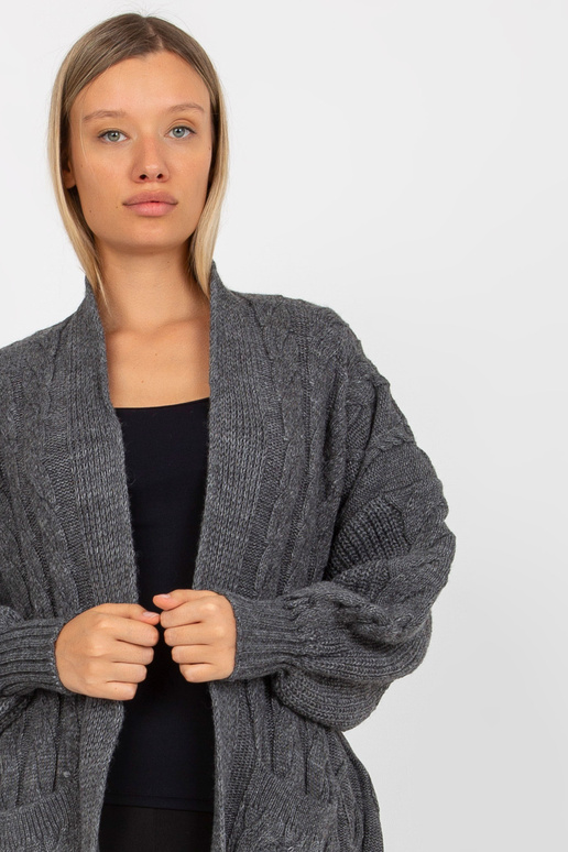 Tumši pelēka maksi jaka bizēs RUE PARIS