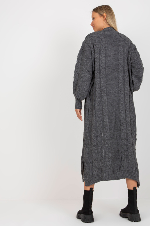 Tumši pelēka maksi jaka bizēs RUE PARIS