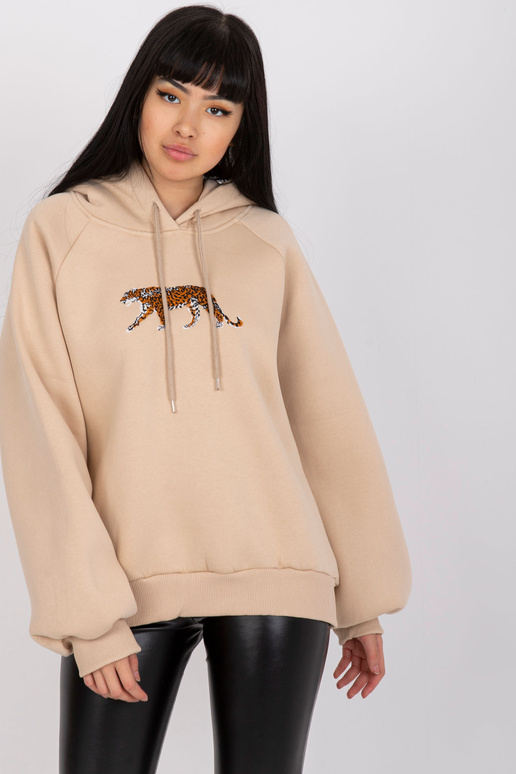 Peggy gaiši bēšs oversize sporta krekls