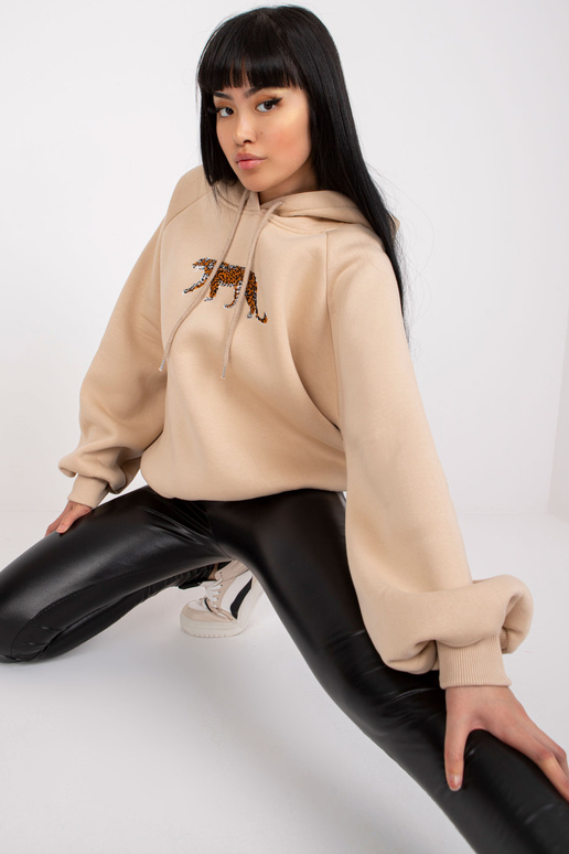 Peggy gaiši bēšs oversize sporta krekls