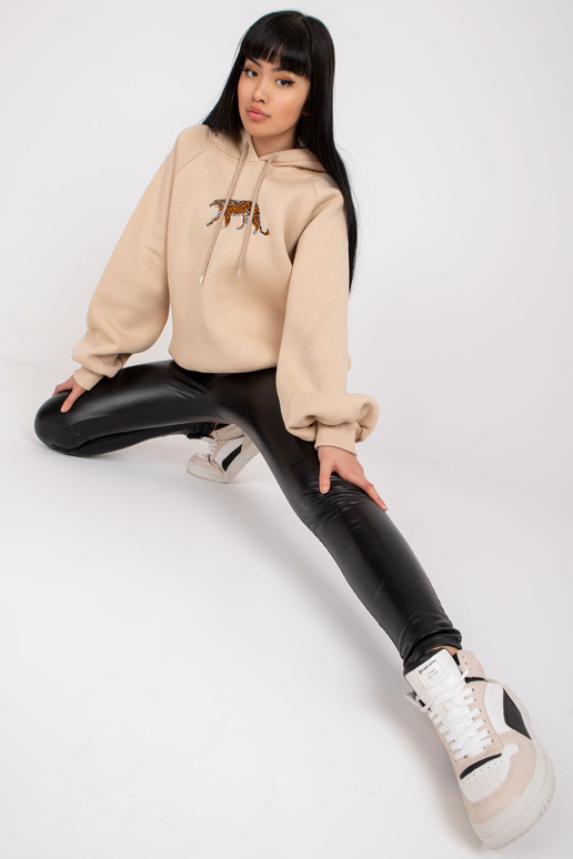 Peggy gaiši bēšs oversize sporta krekls