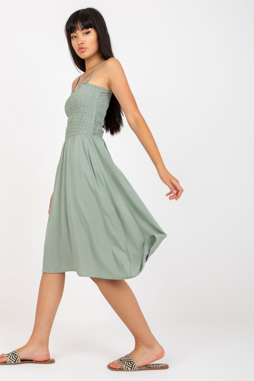 Haki krāsas vasaras kleita ar...