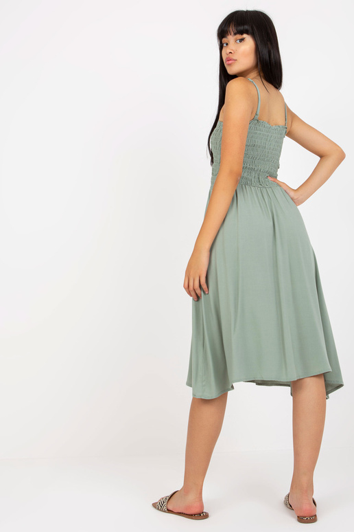 Haki krāsas vasaras kleita ar...