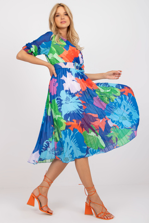 Zila viena izmēra kleita ar apdrukām...