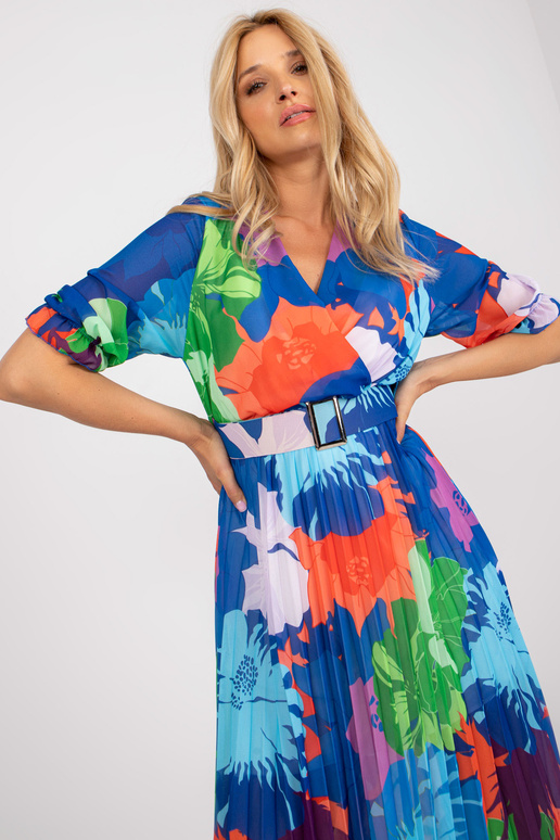 Zila viena izmēra kleita ar apdrukām...