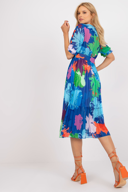 Zila viena izmēra kleita ar apdrukām...