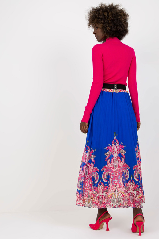 Tumši zila apdruka kroku Maxi svārki