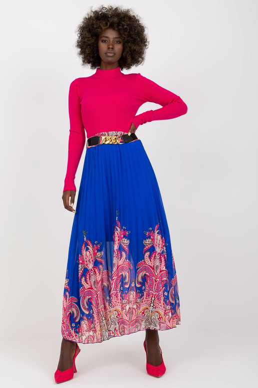 Tumši zila apdruka kroku Maxi svārki