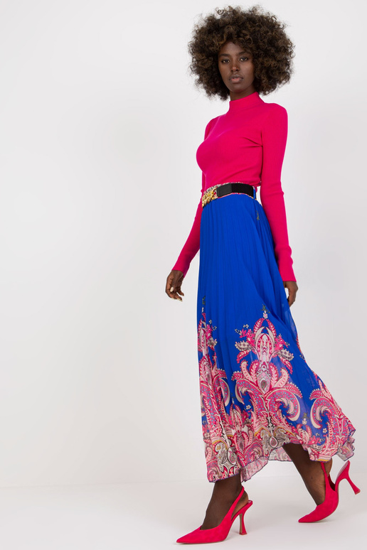 Tumši zila apdruka kroku Maxi svārki