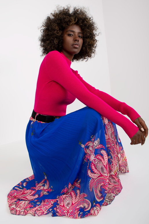 Tumši zila apdruka kroku Maxi svārki