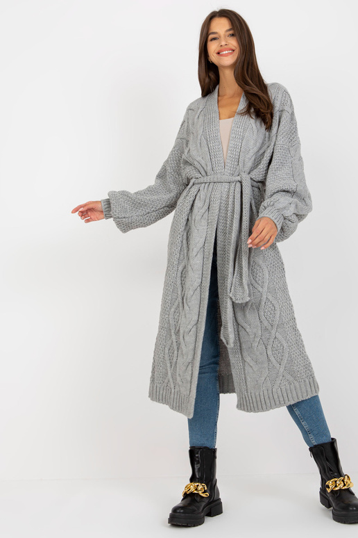 Pelēks garš jaciņš ar vilnas RUE PARIS