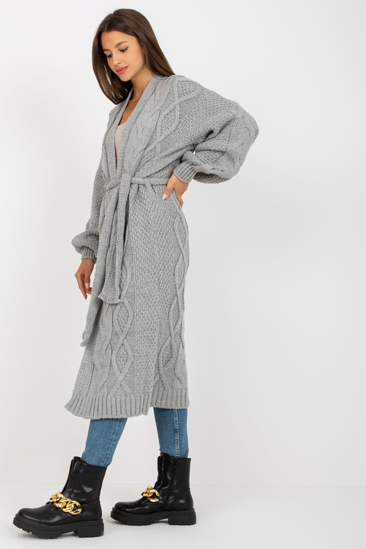 Pelēks garš jaciņš ar vilnas RUE PARIS