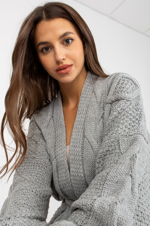 Pelēks garš jaciņš ar vilnas RUE PARIS