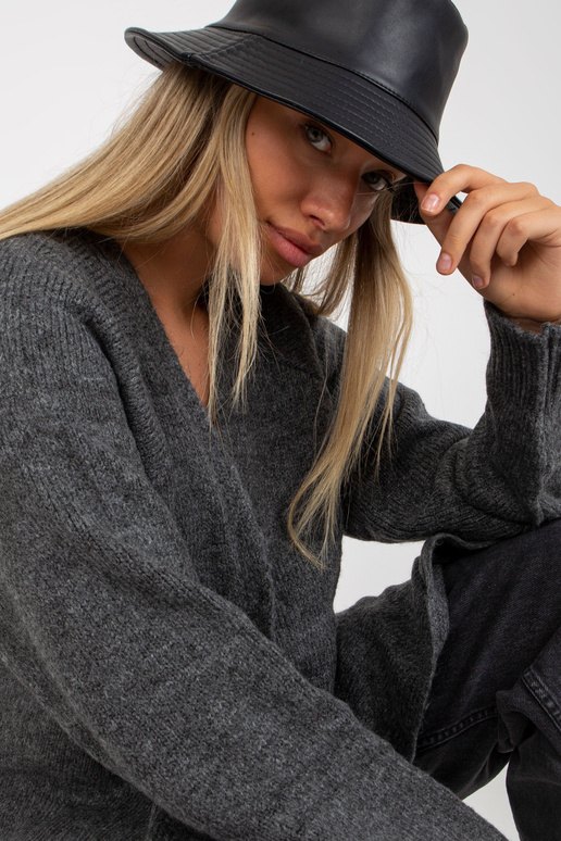 Tumši pelēka gara jaka bez aizdares...