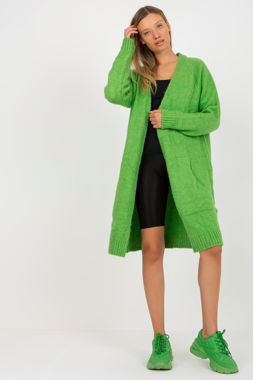 Gaiši zaļa brīva jaka ar kabatām RUE...