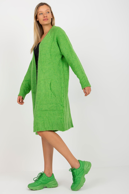 Gaiši zaļa brīva jaka ar kabatām RUE...