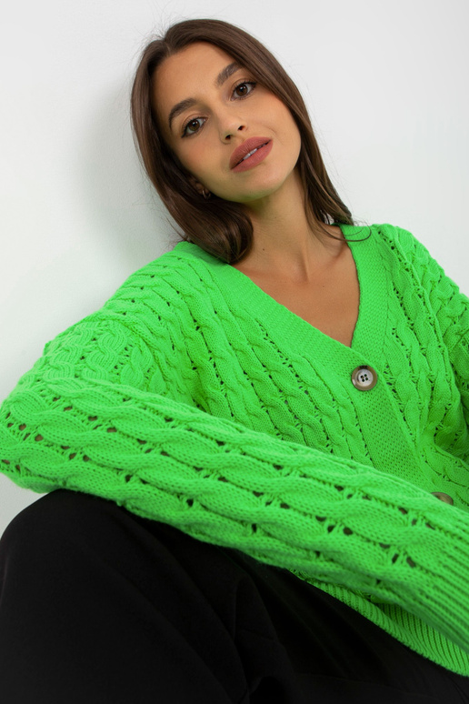 Fluo zaļš ažūra jaka ar bizēm RUE PARIS