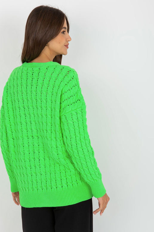 Fluo zaļš ažūra jaka ar bizēm RUE PARIS