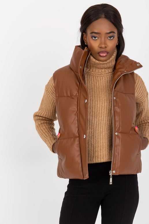 Brūna sieviešu eko ādas veste