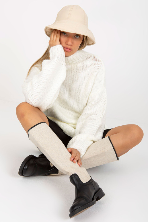 Ecru mini kleita oversize trikotāža...