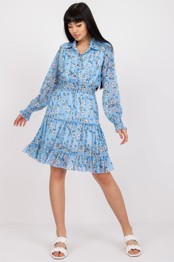 Zila mini kleita ar ziedu...