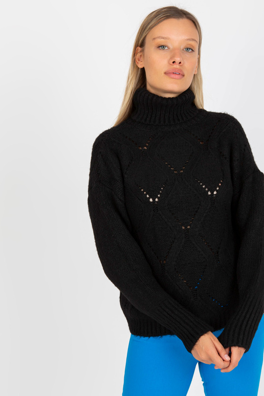 Melns silts džemperis ar bruņurupuču...