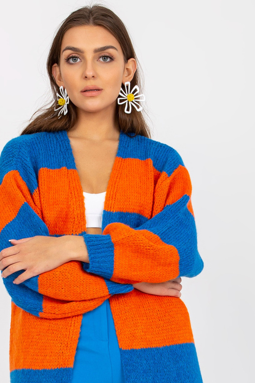 Zila un oranža sieviešu svītraina...