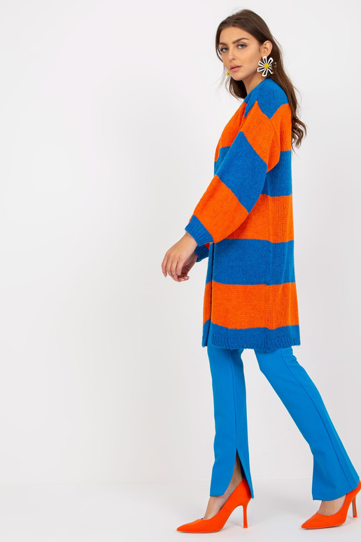 Zila un oranža sieviešu svītraina...