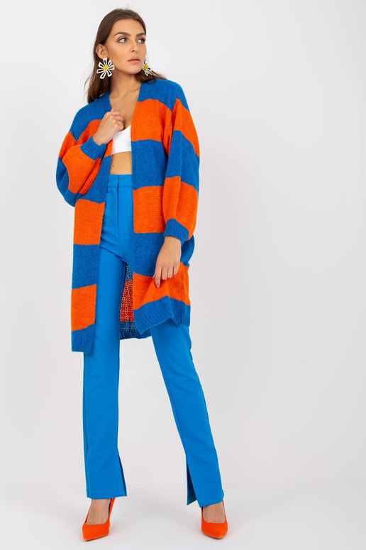 Zila un oranža sieviešu svītraina...