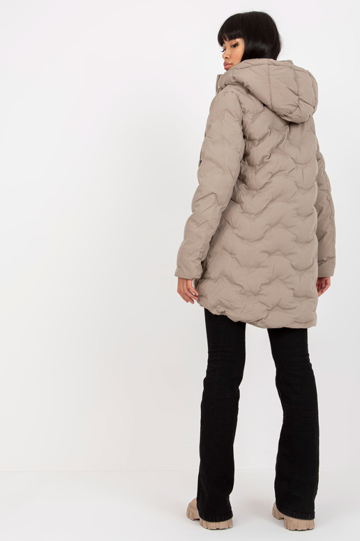 Bēša sieviešu ziemas jaka ar noņemamu...