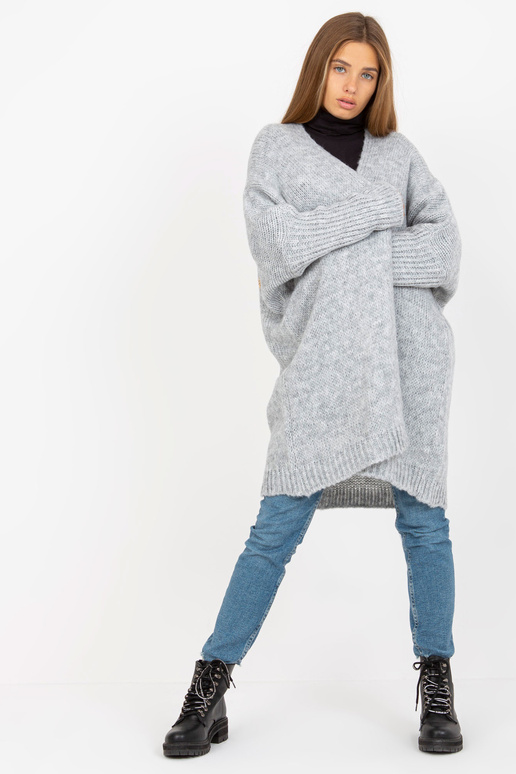 Pelēks brīvs jaciņš ar OCH BELLA vilnu