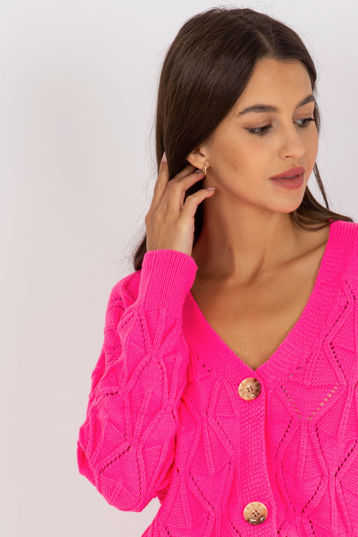 Fluo rozā ažūra jaka RUE PARIS