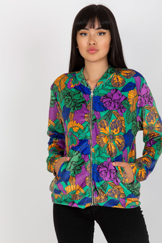 Zaļš un oranžs velūra bombler...