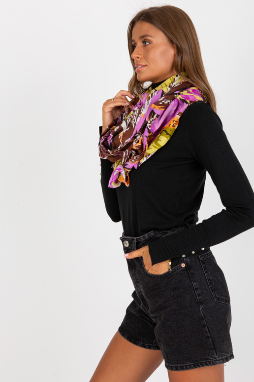 Brūni violeta raksta kokvilnas strope