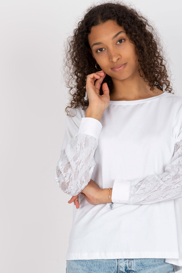 Balta blūze ar mežģīņu...