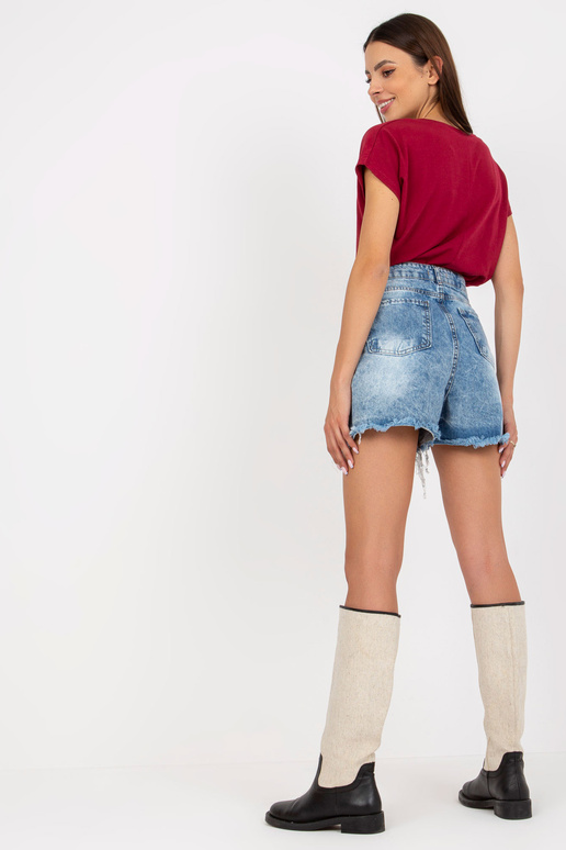 Bordo, vienkrāsains kokvilnas T-krekls