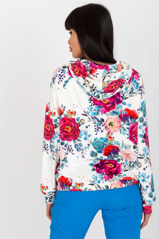 Balts velūra džemperis ar apdruku RUE...