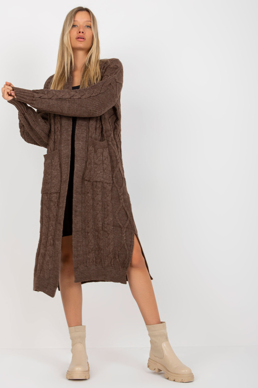 Brūna maxi oversize jaka RUE PARIS